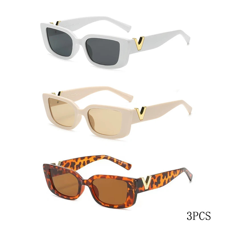 Retro Rectangular Sunglasses 2023 New WOMEN'S Brand Designer Retro Small Frame Sunglasses Oculos De Sol