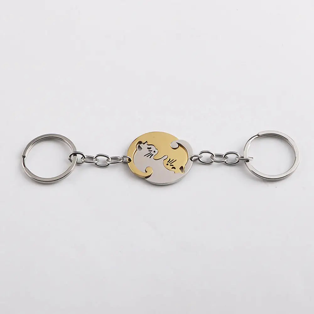 Silver Plated Lovers Gift Couple My Heart Keychain Wedding Favors Zinc Alloy Fashion Keyring Key Fob Creative Key Chain Hot Sale
