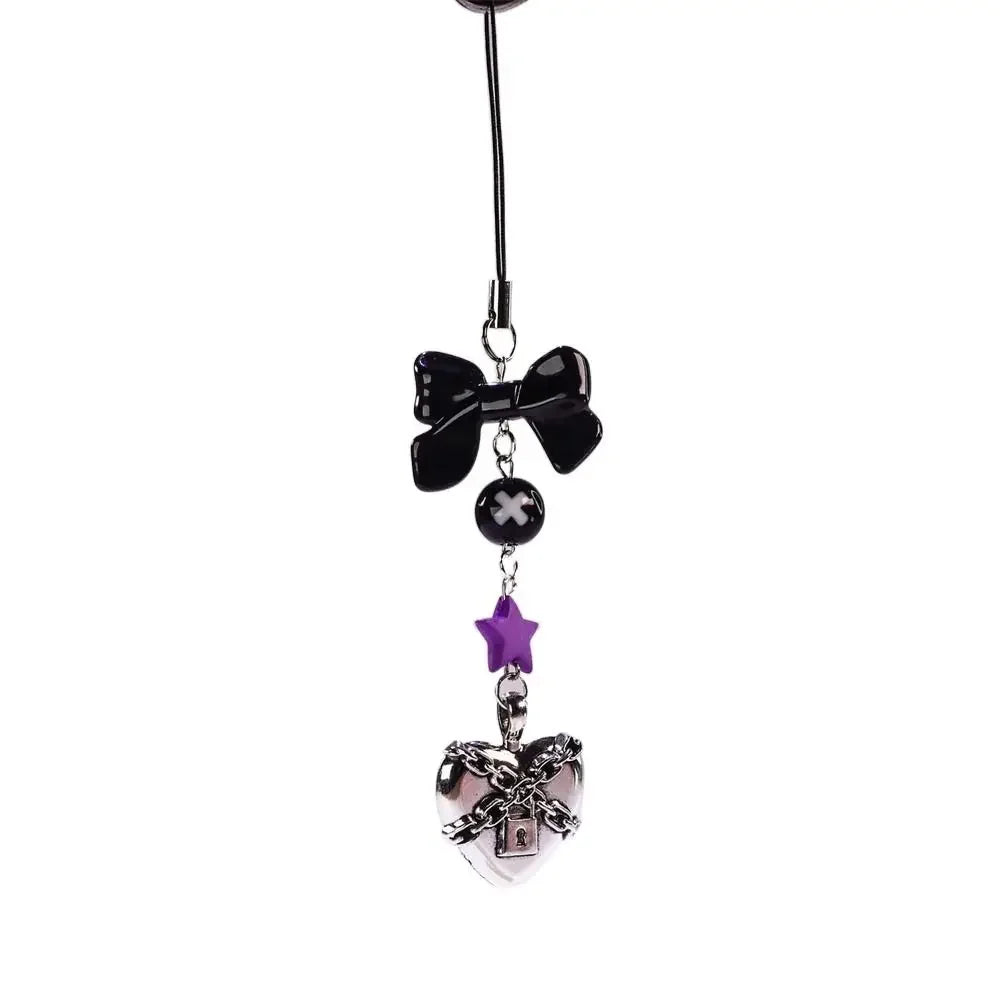 Pink Cell Phone Rope Chain Jewelry Accessories Anime Pendant Y2K Beaded Beads Chain DIY Cat Key Chain Phone Charm Key Chain
