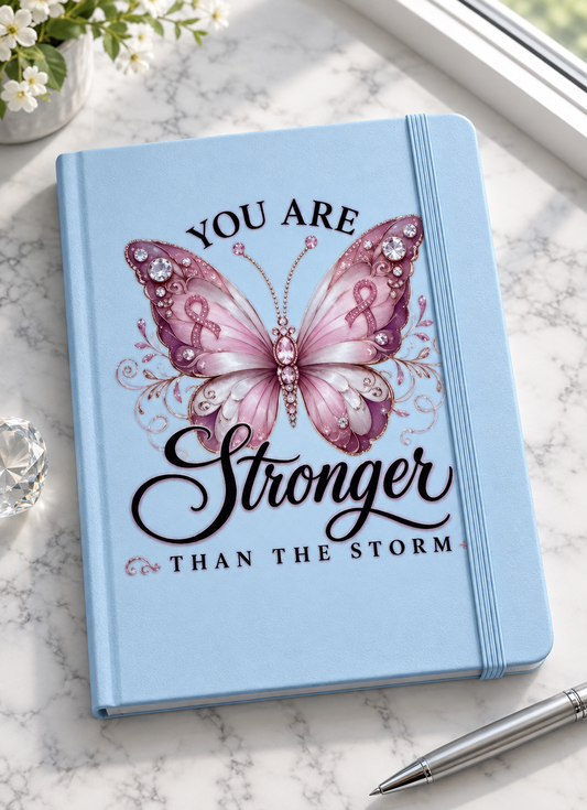 You Are Stronger Than the Storm Blank Journal (Pink)