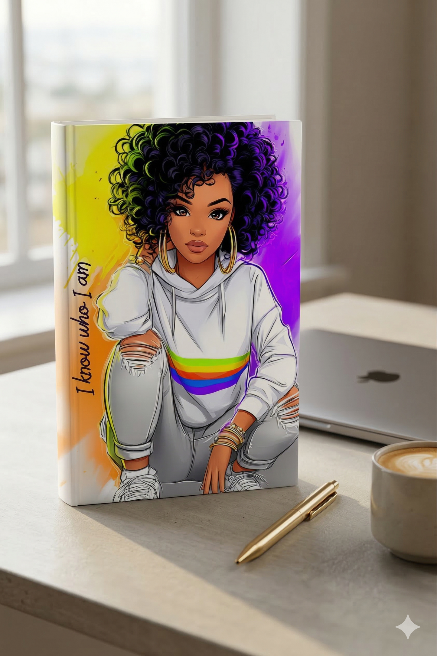 "I Know Who I am" Hardcover Journal/Inspirational Notebook for Writing, Goals & Daily Reflection