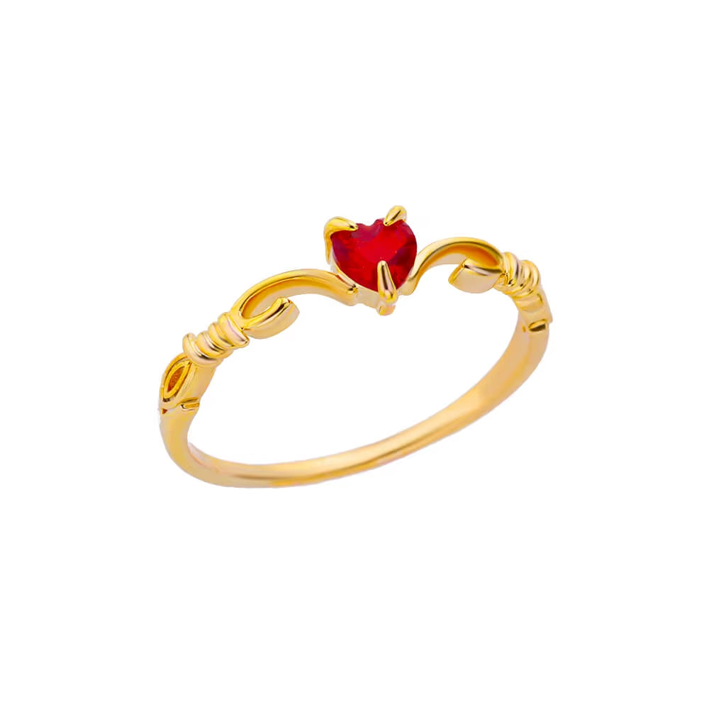 Zircon Heart Rings for Women Stainless Steel Gold Color Open Ring 2024 Trend Design Female Couple Wedding Waterproof Jewerly