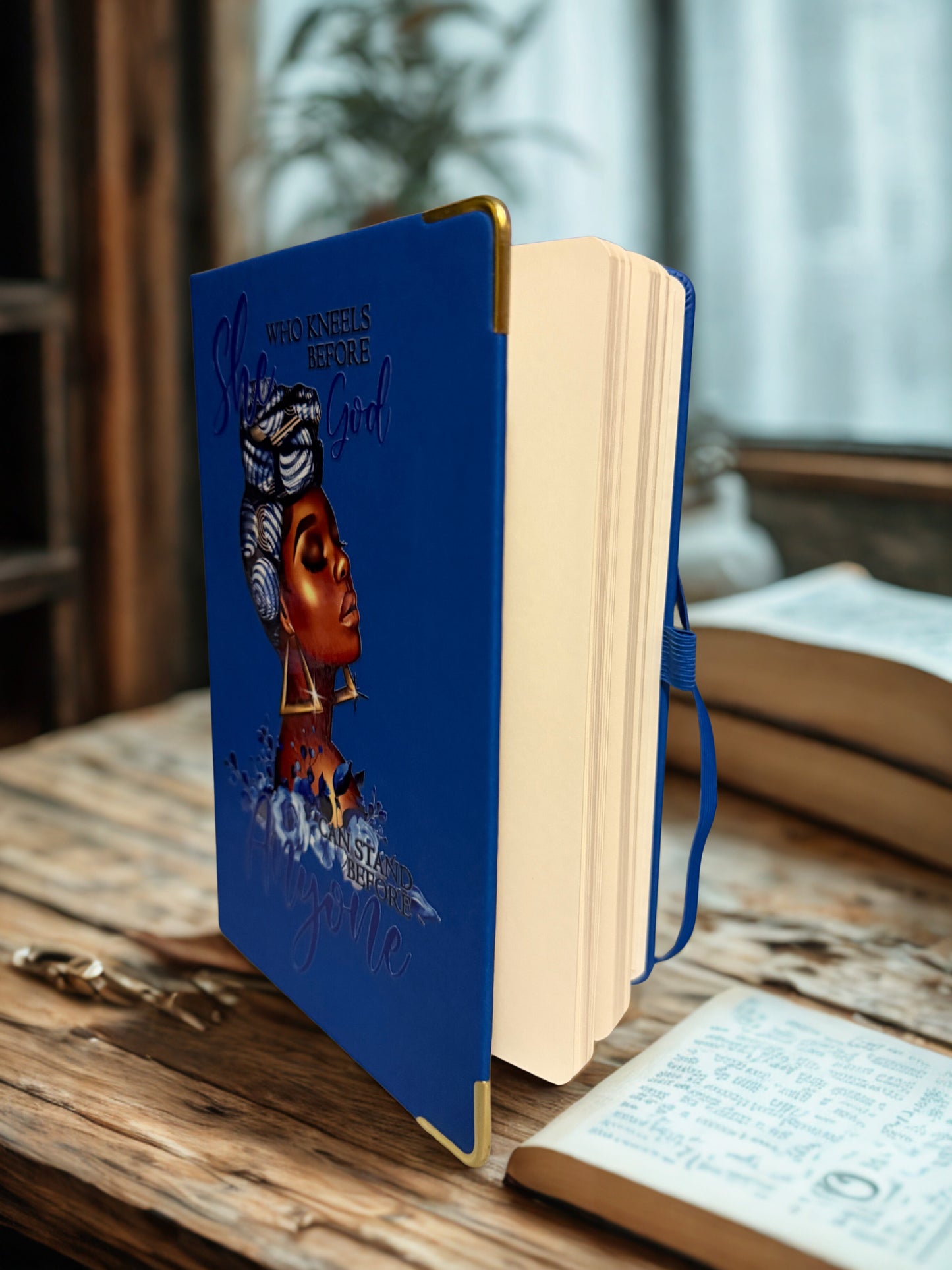 "She Kneels before God Blue Journal-A Stylish Lined Journal for Notes, Goals, and Daily Writing