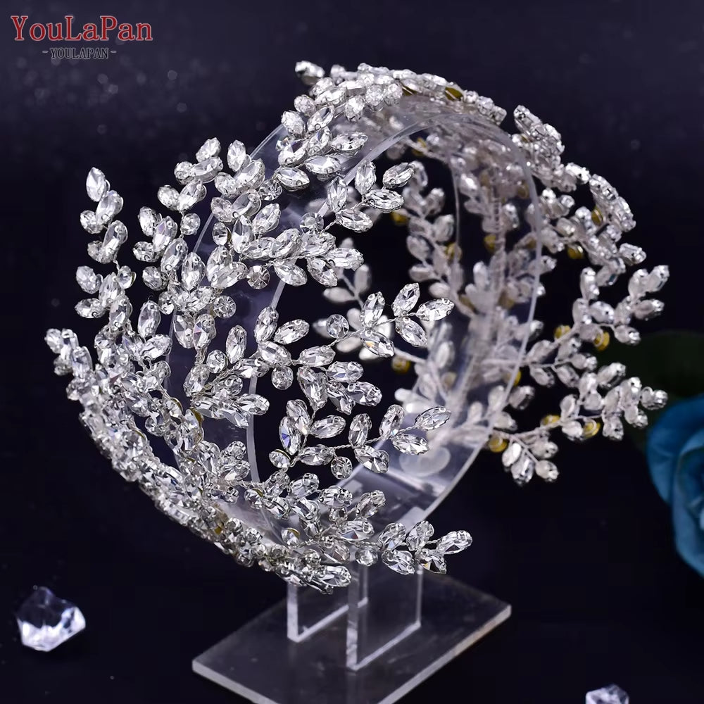 Fashion Woman Headband Rhinestone Bridal Headpiece Wedding Hair Accessories Bride Tiara Pageant Headdresses HP496