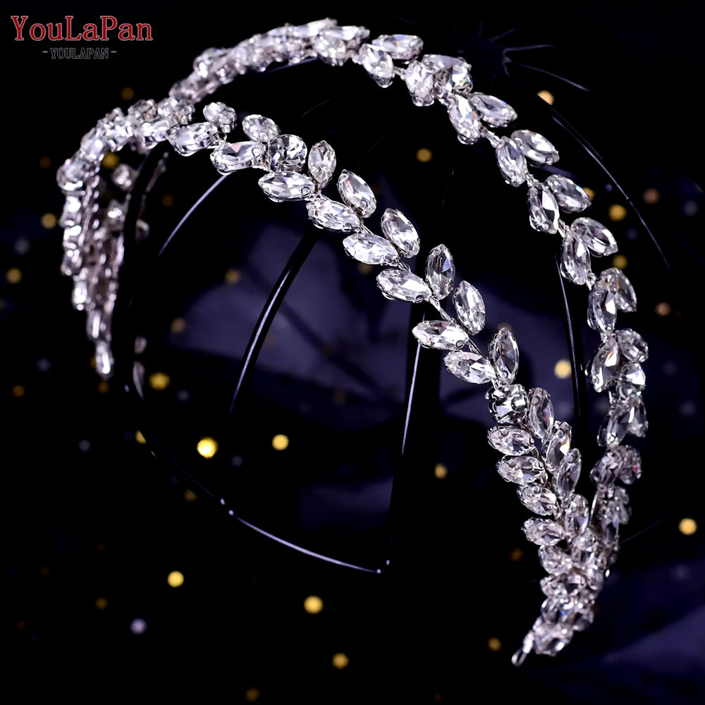Fashion Woman Headband Rhinestone Bridal Headpiece Wedding Hair Accessories Bride Tiara Pageant Headdresses HP496