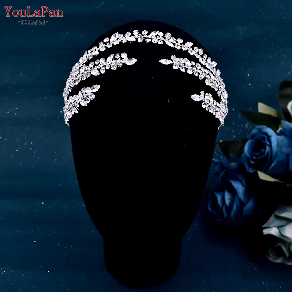 Fashion Woman Headband Rhinestone Bridal Headpiece Wedding Hair Accessories Bride Tiara Pageant Headdresses HP496