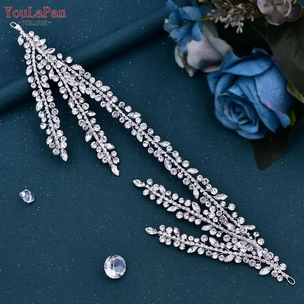 Fashion Woman Headband Rhinestone Bridal Headpiece Wedding Hair Accessories Bride Tiara Pageant Headdresses HP496