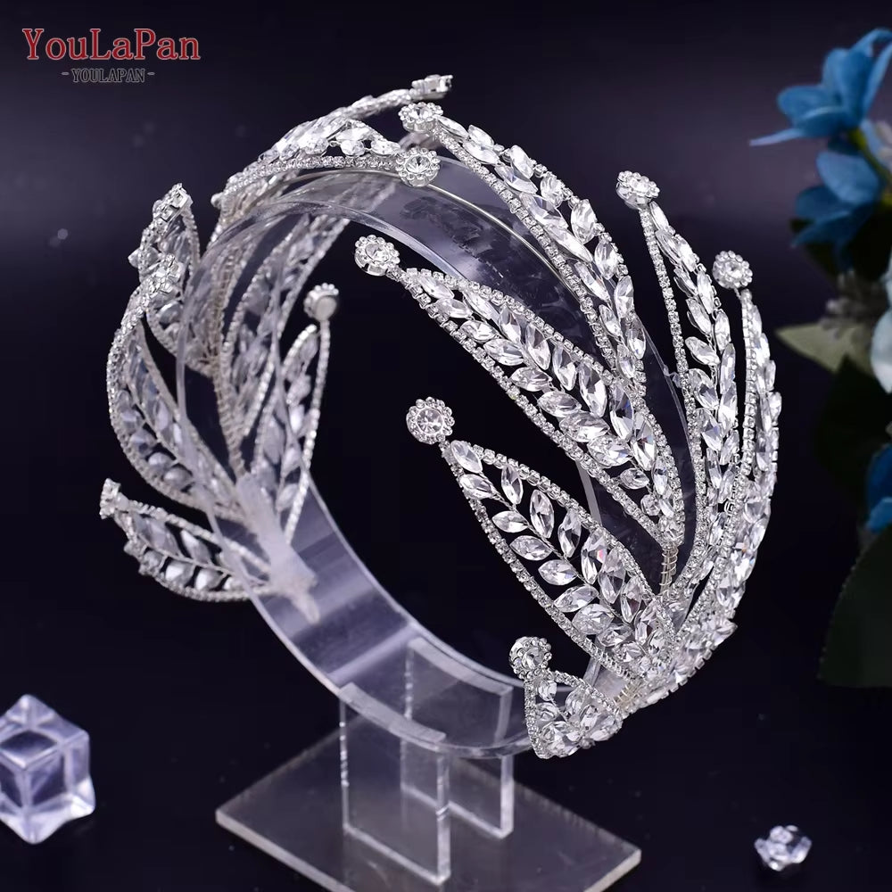 Fashion Woman Headband Rhinestone Bridal Headpiece Wedding Hair Accessories Bride Tiara Pageant Headdresses HP496