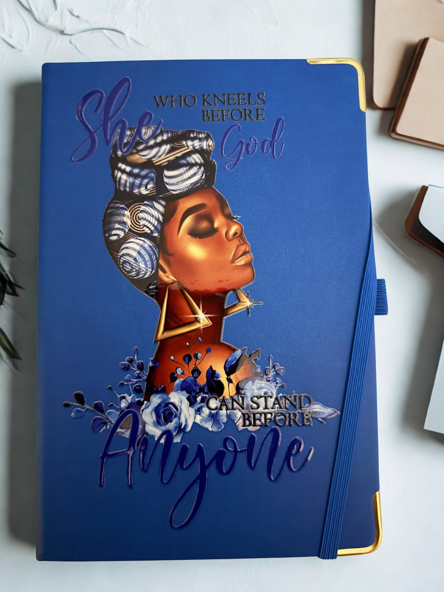 "She Kneels before God Blue Journal-A Stylish Lined Journal for Notes, Goals, and Daily Writing
