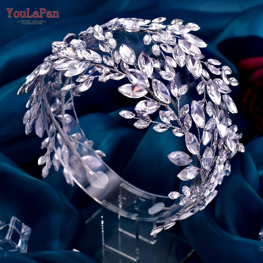 Fashion Woman Headband Rhinestone Bridal Headpiece Wedding Hair Accessories Bride Tiara Pageant Headdresses HP496