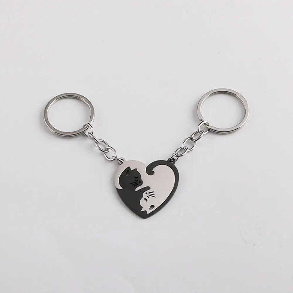 Silver Plated Lovers Gift Couple My Heart Keychain Wedding Favors Zinc Alloy Fashion Keyring Key Fob Creative Key Chain Hot Sale