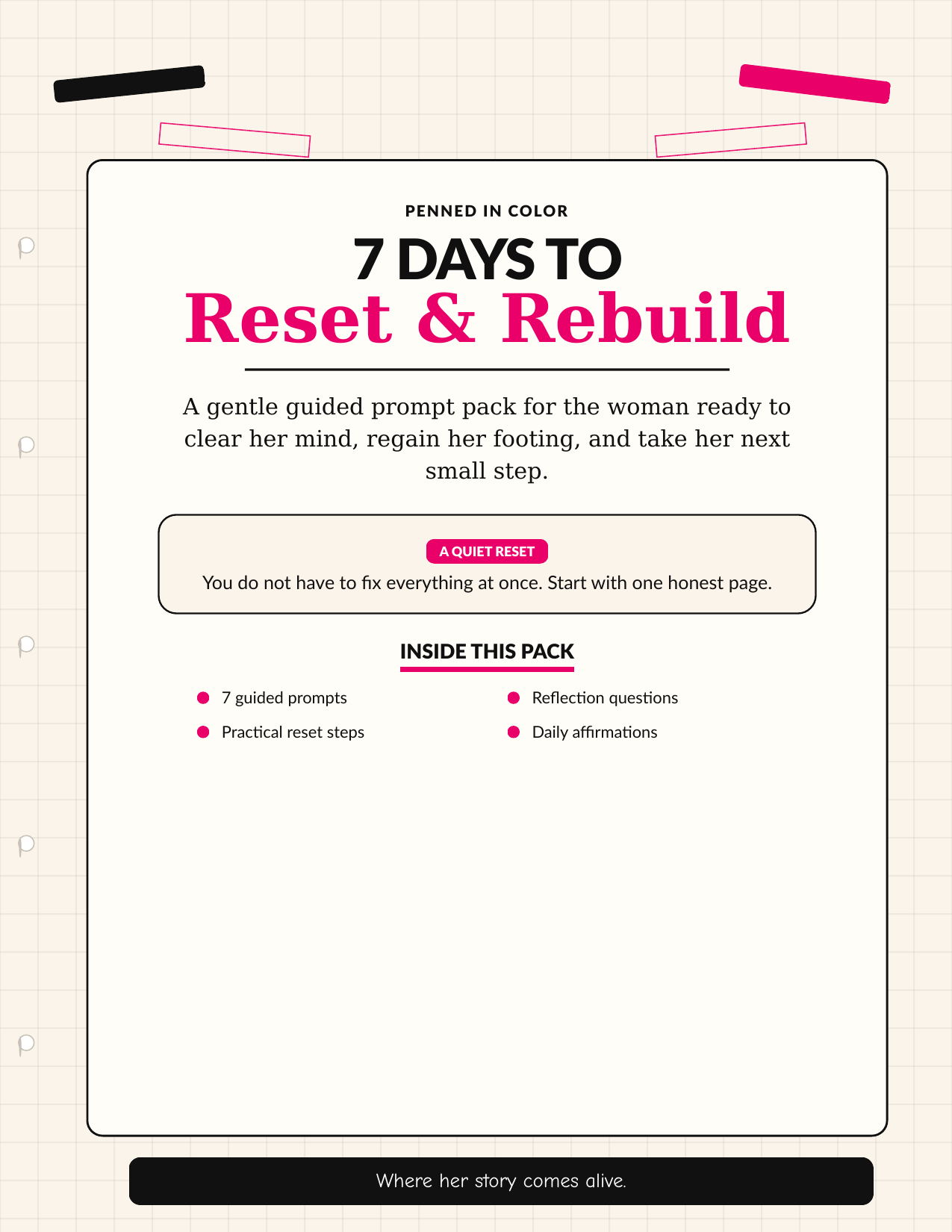 Reset & Rebuild Journal Bundle + Free 7-Day Prompt Pack