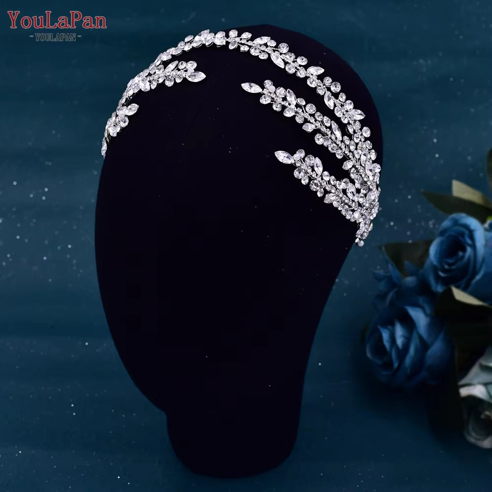 Fashion Woman Headband Rhinestone Bridal Headpiece Wedding Hair Accessories Bride Tiara Pageant Headdresses HP496