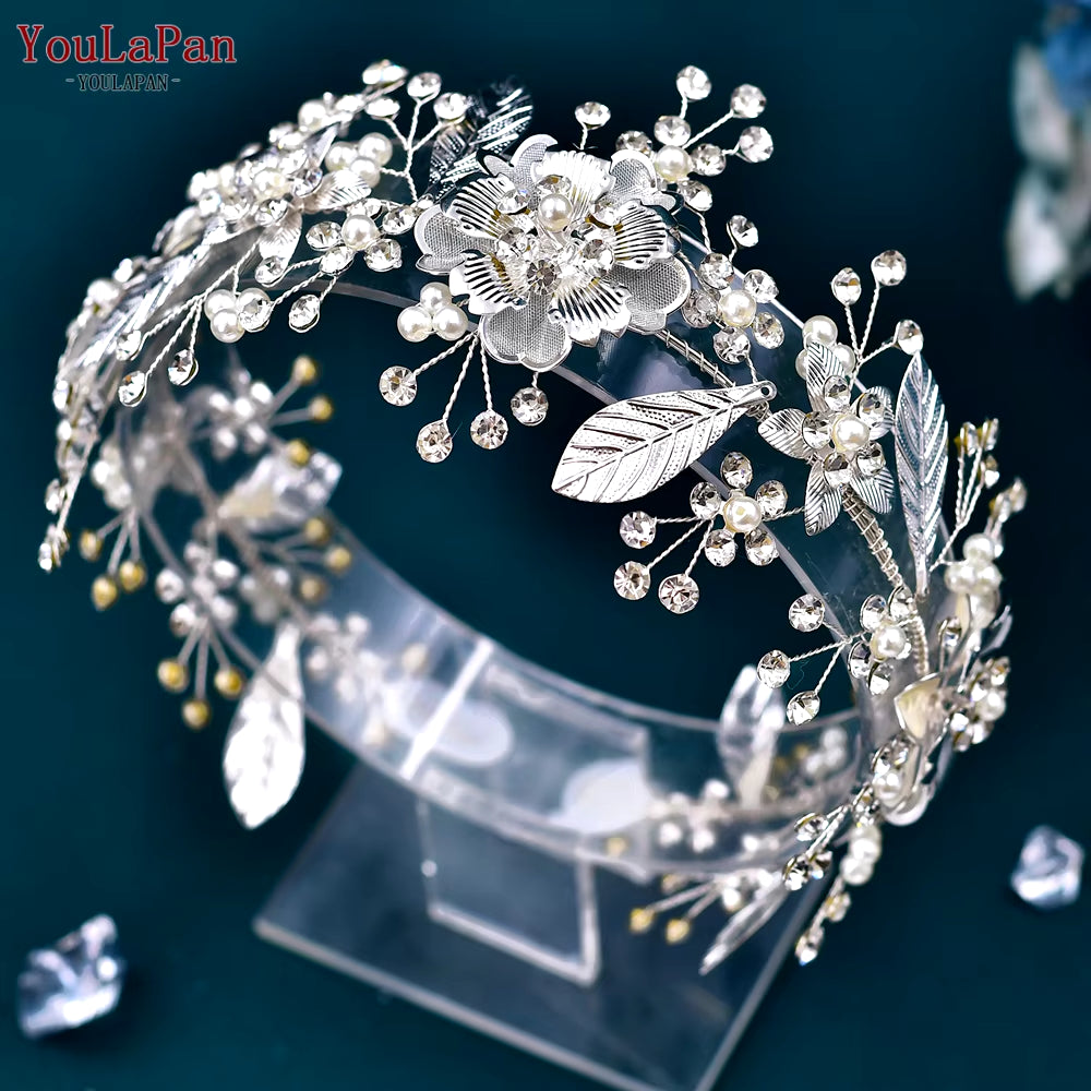 Fashion Woman Headband Rhinestone Bridal Headpiece Wedding Hair Accessories Bride Tiara Pageant Headdresses HP496