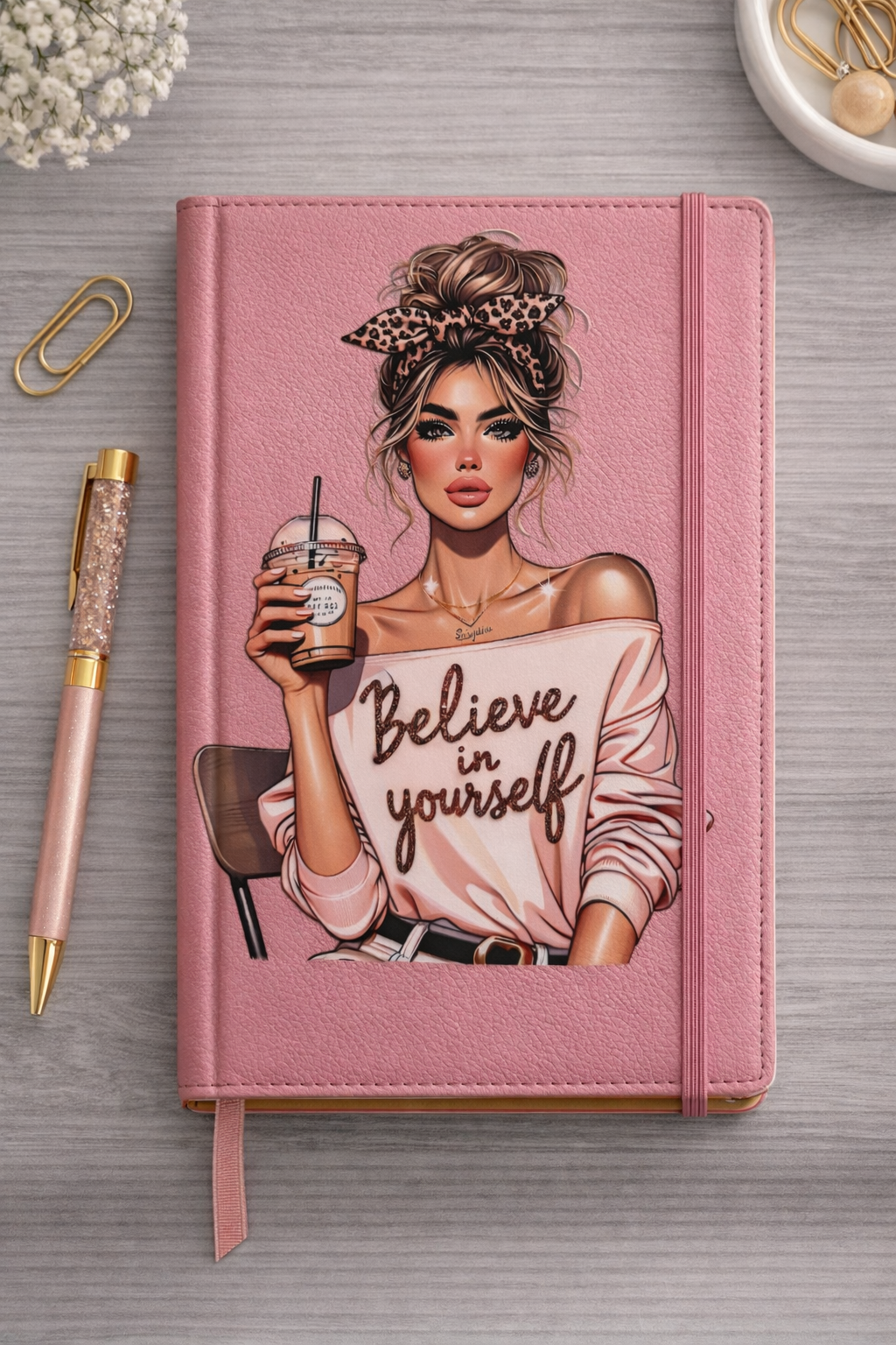"Believe In Yourself" Hardcover Journal | Inspirational Notebook for Writing, Goals & Daily Reflection