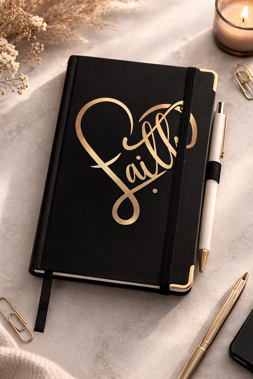 "FAITH" Hardcover Journal | Inspirational Notebook for Writing, Goals & Daily Reflection
