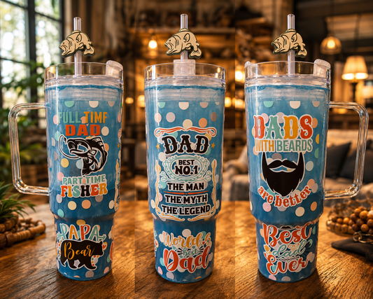 DAD 40oz Tall Plastic Drip Tumbler.
