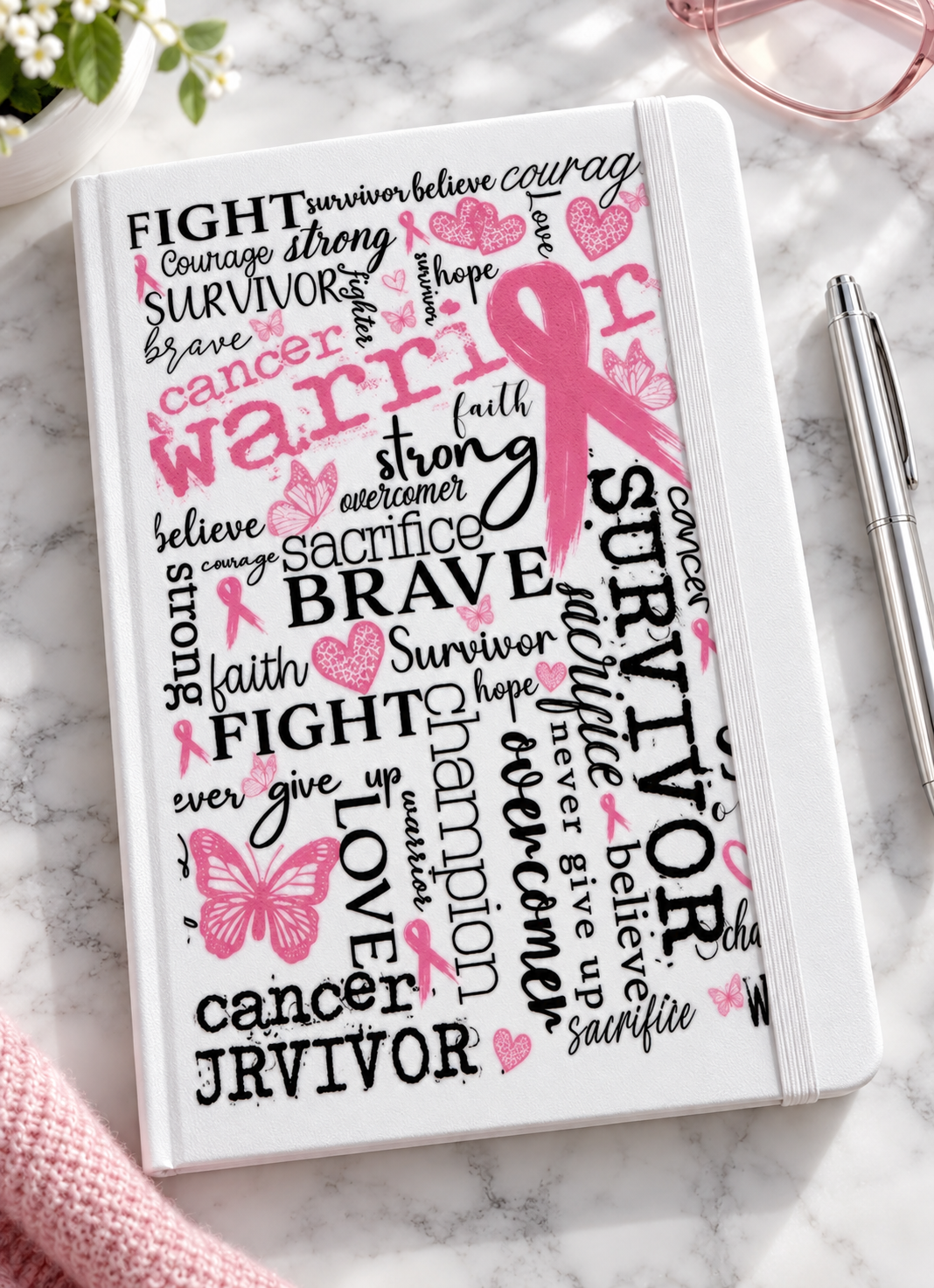 Strength, Courage & Survivor Blank Journal
