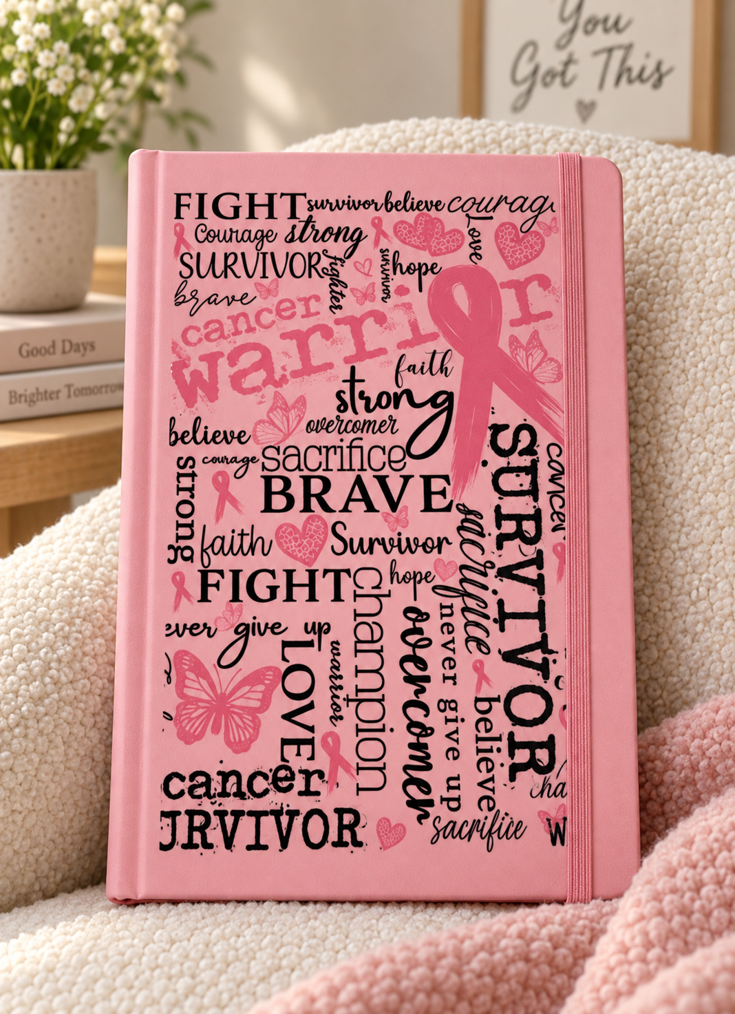Strength, Courage & Survivor Blank Journal