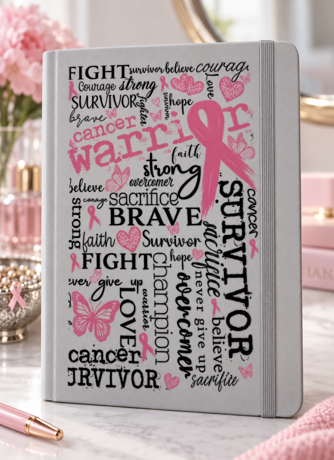 Strength, Courage & Survivor Blank Journal