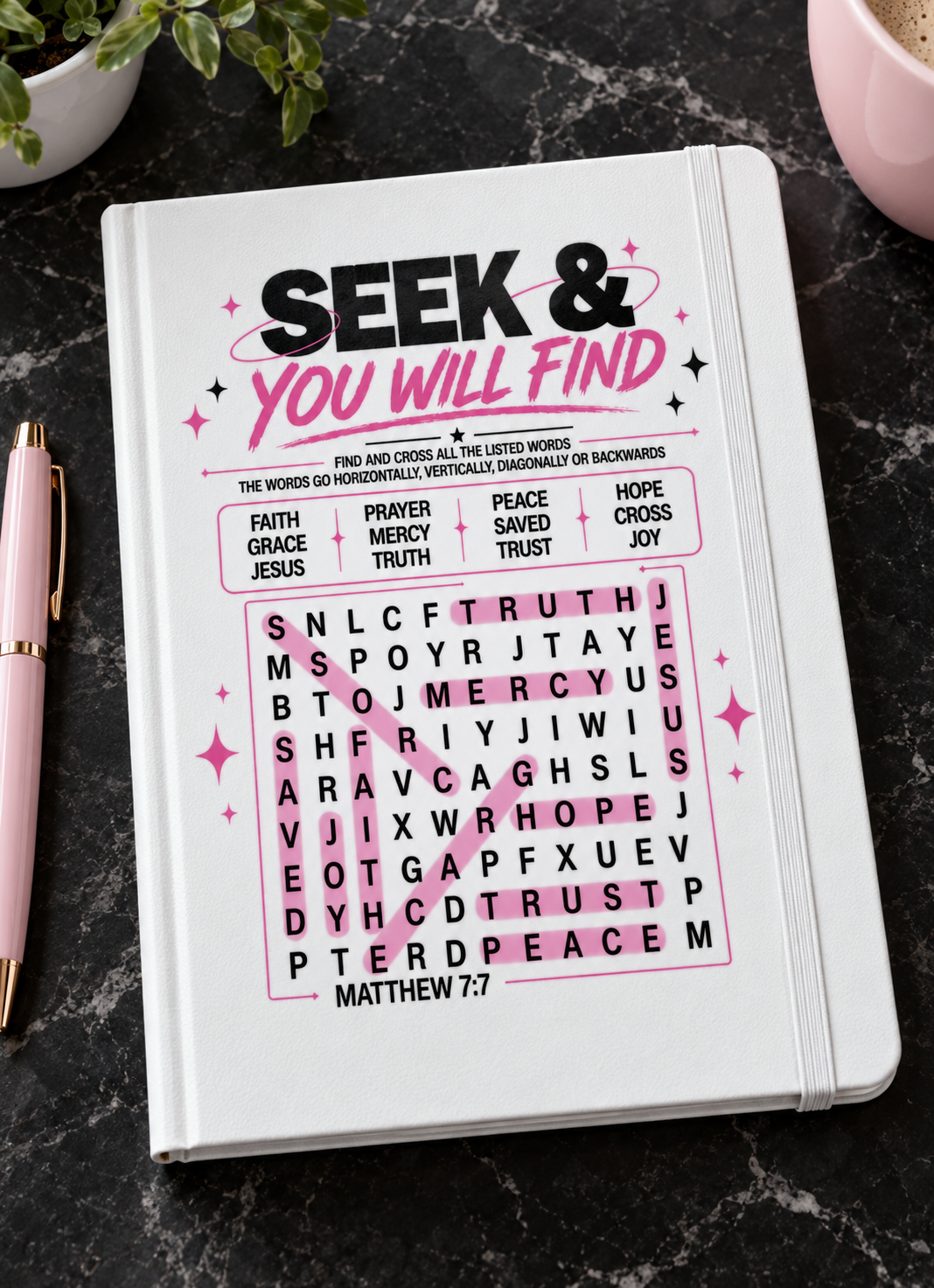 Seek & You Will Find Faith Blank Journal