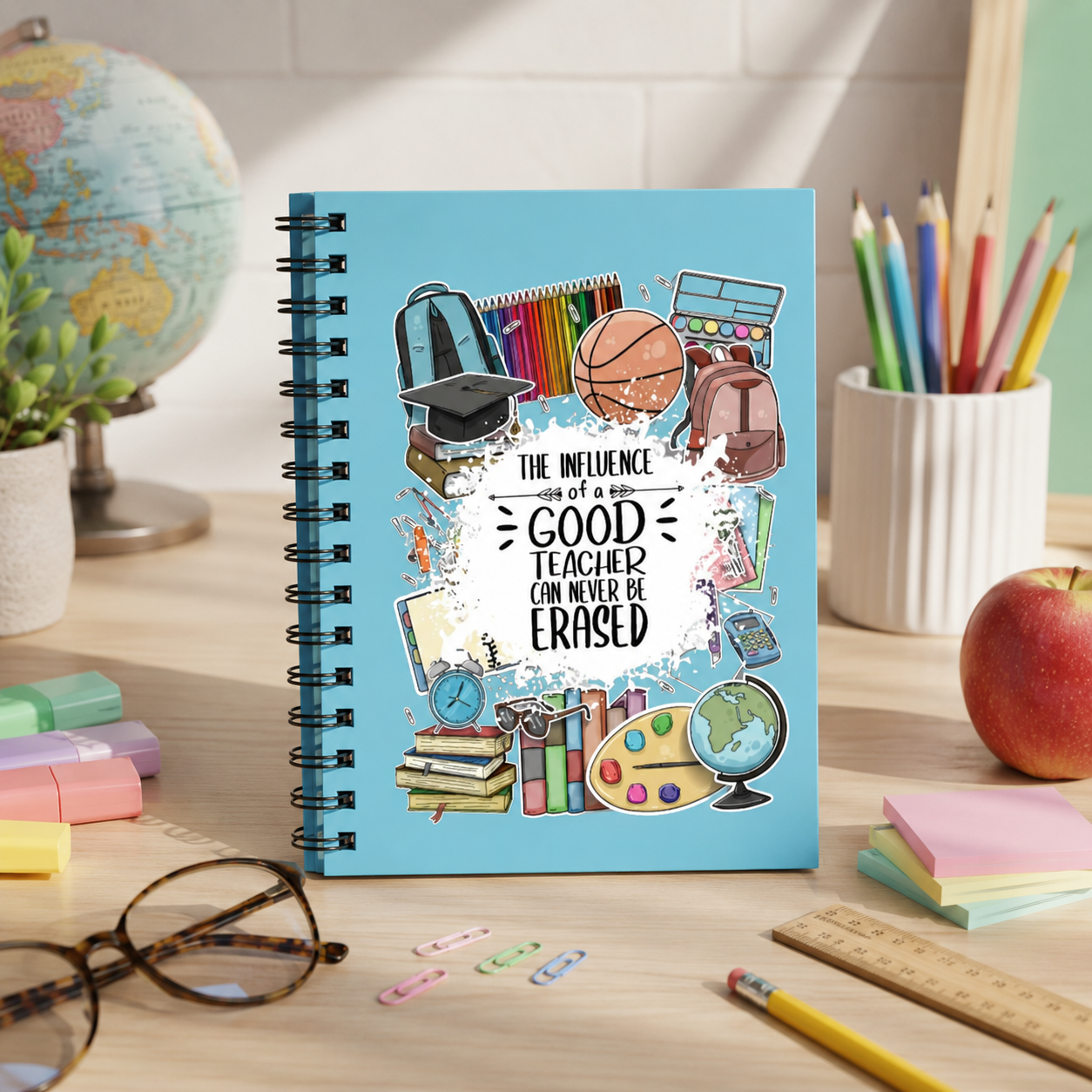 The influence of a GOOD Teacher can never be ERASED-Lined Journal