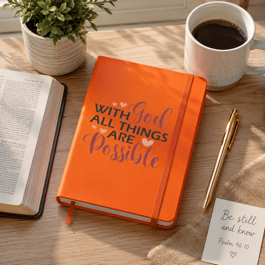 With God All Things Are Possible Journal – Faith Notebook