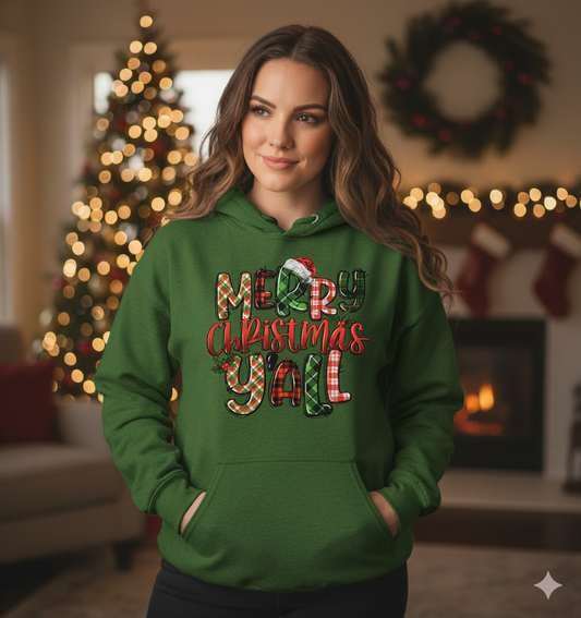 Merry Christmas Y’all – Holiday T-Shirt, Hoodie & Sweatshirt