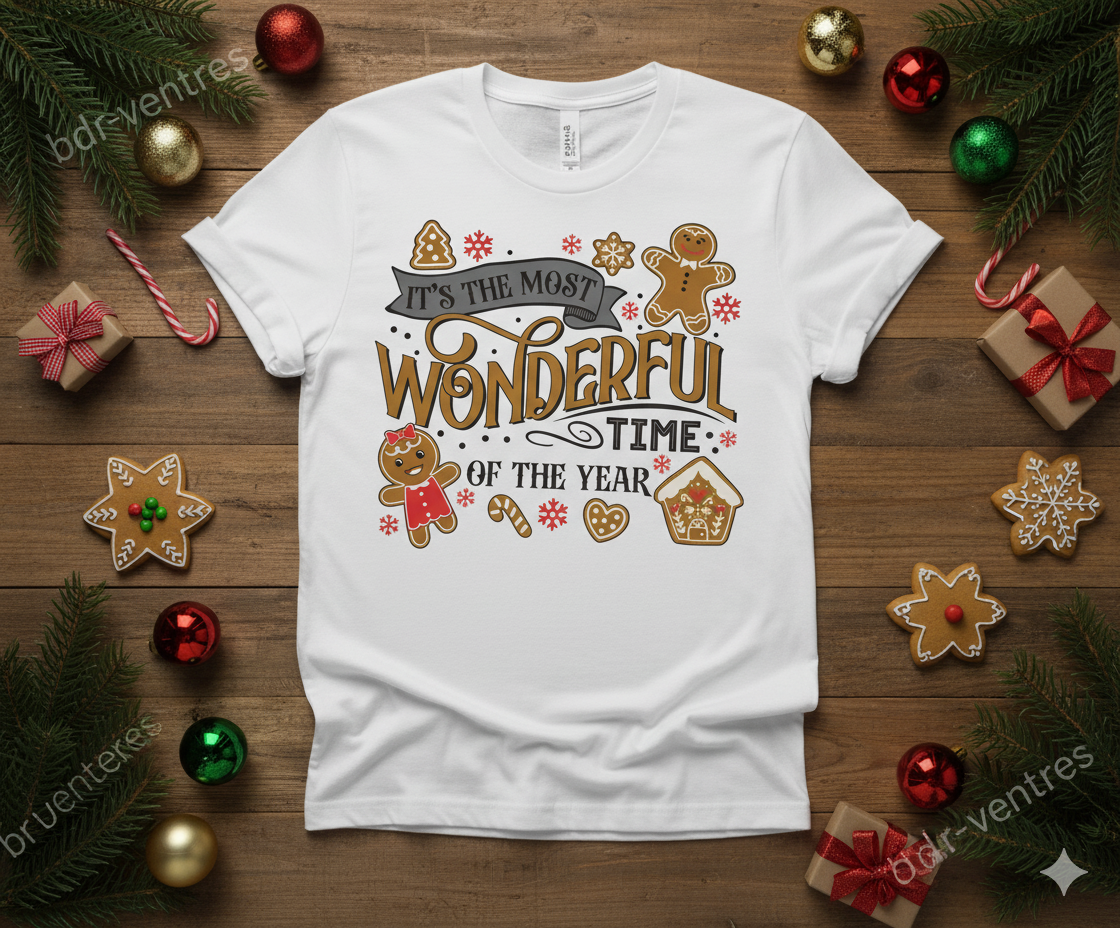 It’s the Most Wonderful Time – Gingerbread Holiday Hoodie, Sweatshirt & Tee