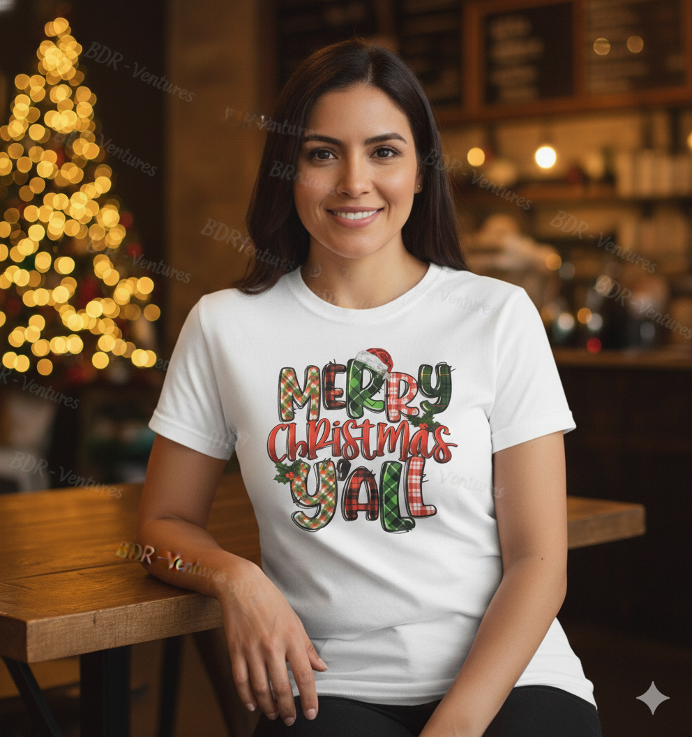 Merry Christmas Y’all – Holiday T-Shirt, Hoodie & Sweatshirt