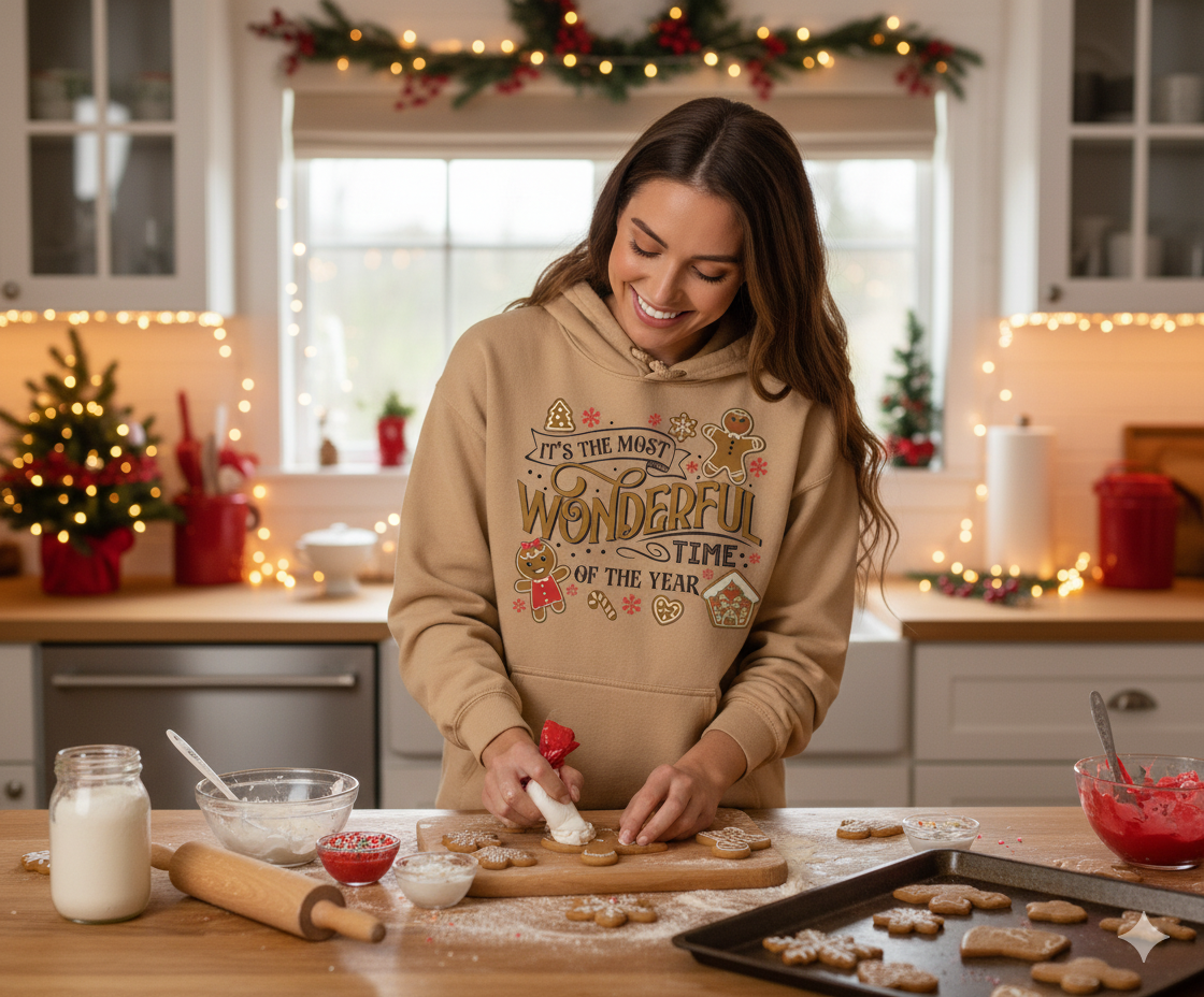 It’s the Most Wonderful Time – Gingerbread Holiday Hoodie, Sweatshirt & Tee