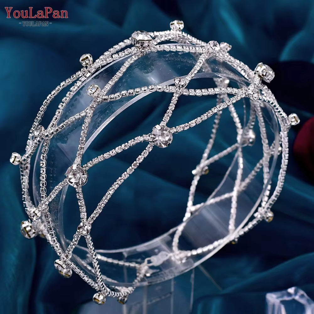 Fashion Woman Headband Rhinestone Bridal Headpiece Wedding Hair Accessories Bride Tiara Pageant Headdresses HP496