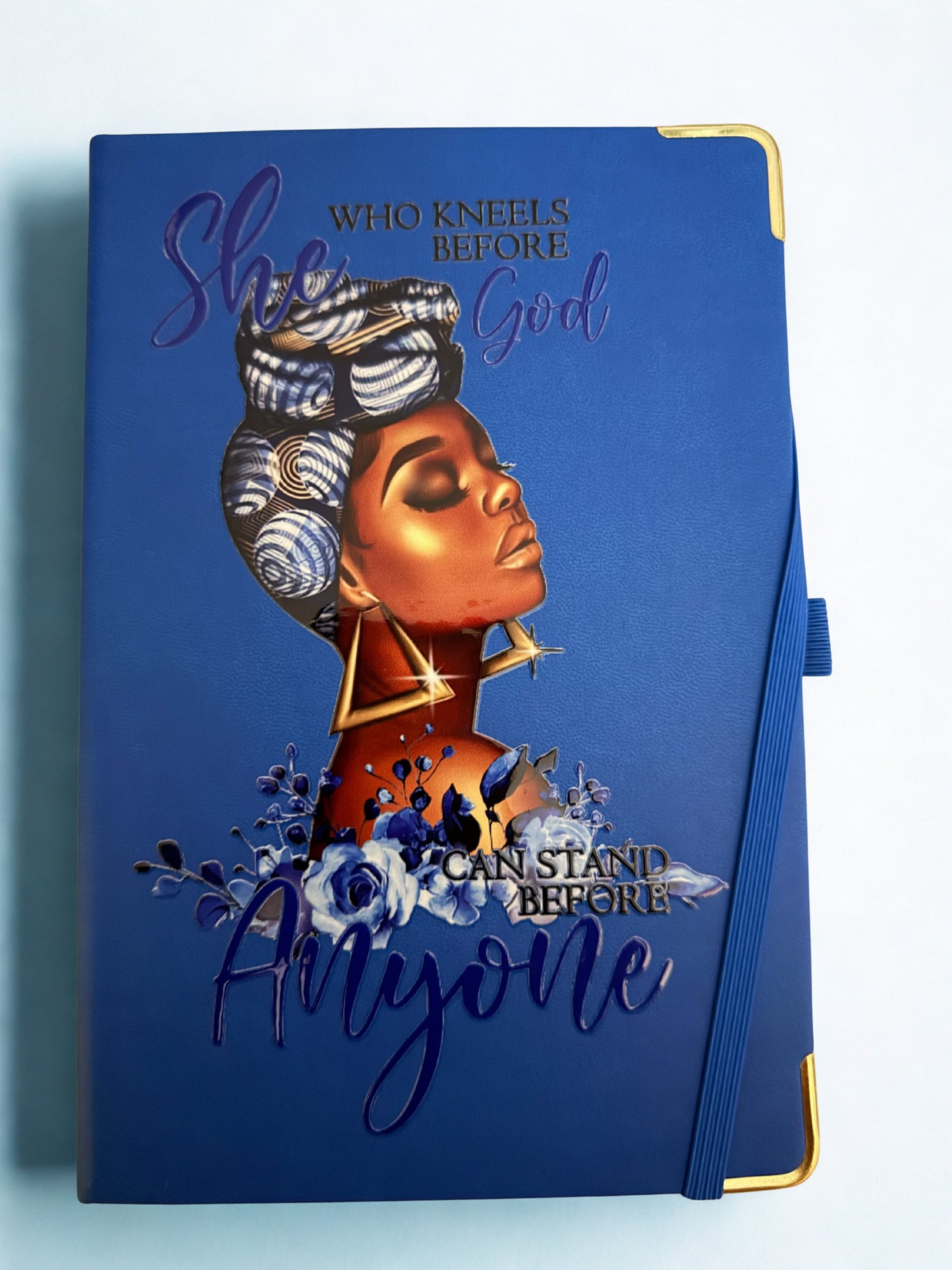 "She Kneels before God Blue Journal-A Stylish Lined Journal for Notes, Goals, and Daily Writing