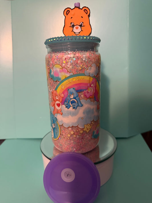 Care Bears Rainbow Glitter Tumbler - front