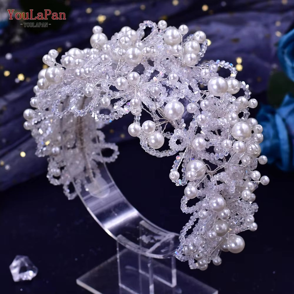 Fashion Woman Headband Rhinestone Bridal Headpiece Wedding Hair Accessories Bride Tiara Pageant Headdresses HP496