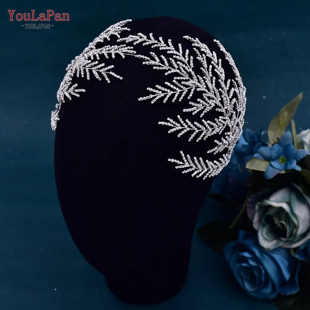 Fashion Woman Headband Rhinestone Bridal Headpiece Wedding Hair Accessories Bride Tiara Pageant Headdresses HP496