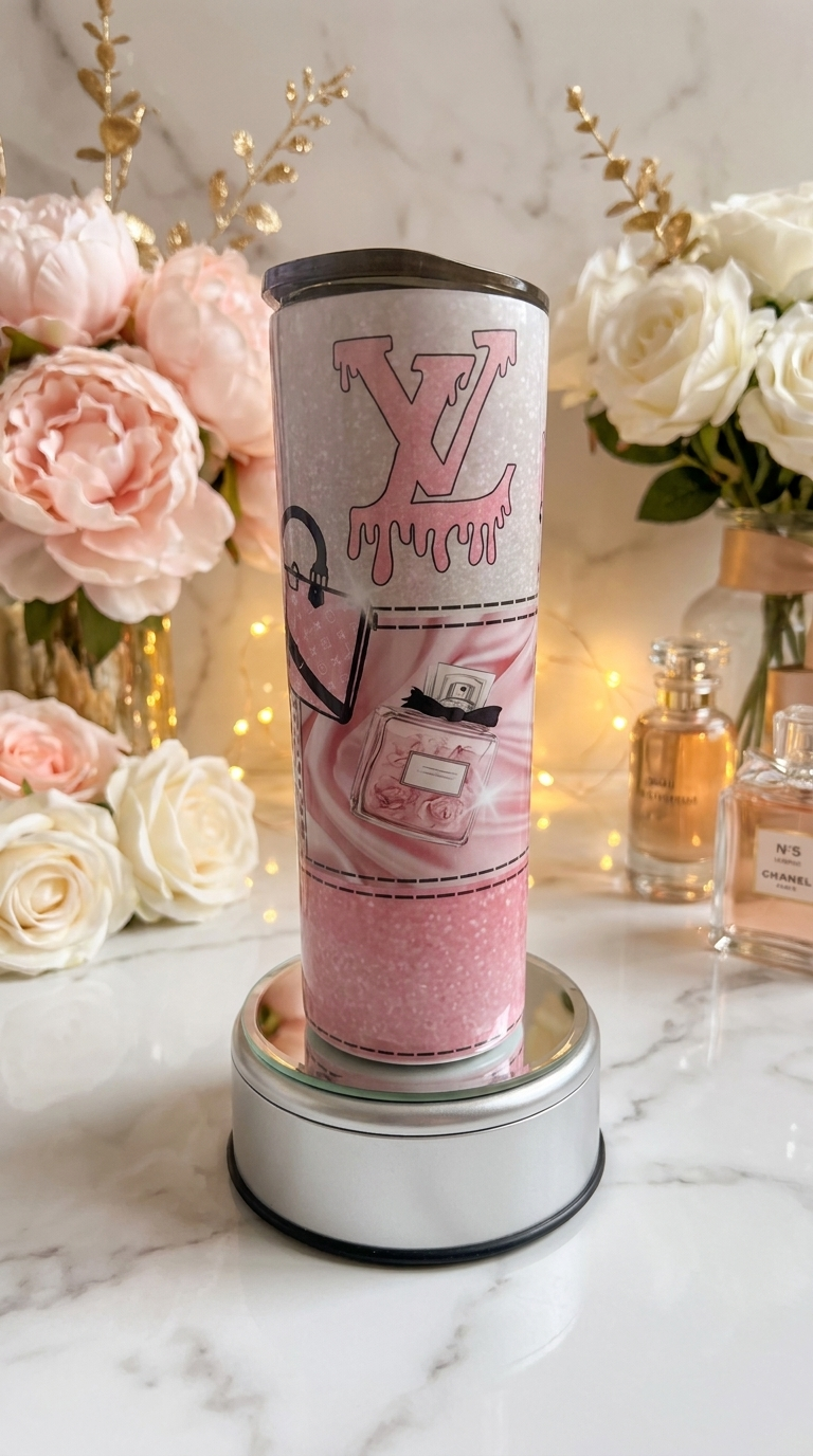 LV PINK-20oz Stainless Steel Designer Tumbler