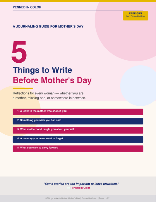 5 Things to Write Before Mother's Day — Free Journaling Guide