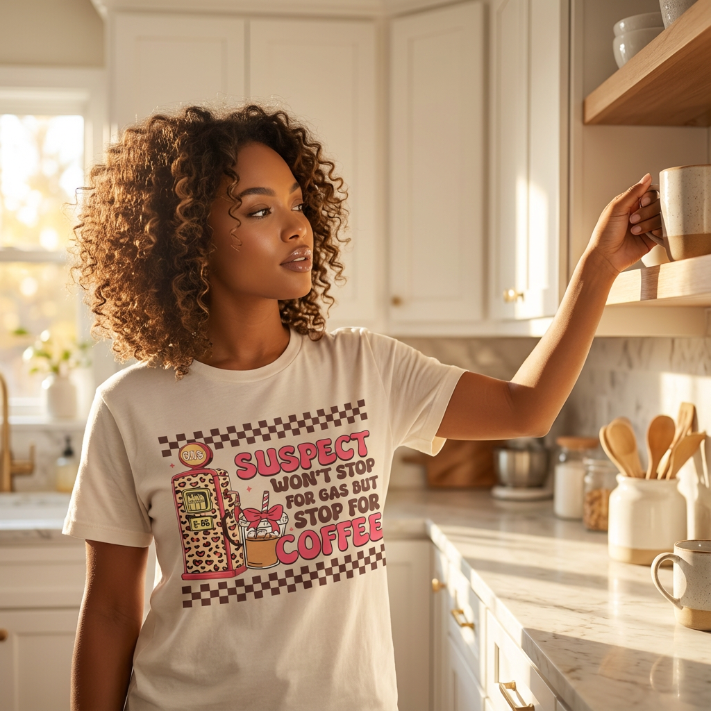 Suspect won't stop for gas but stop for Coffee T-Shirt, Hoodie or Sweatshirt