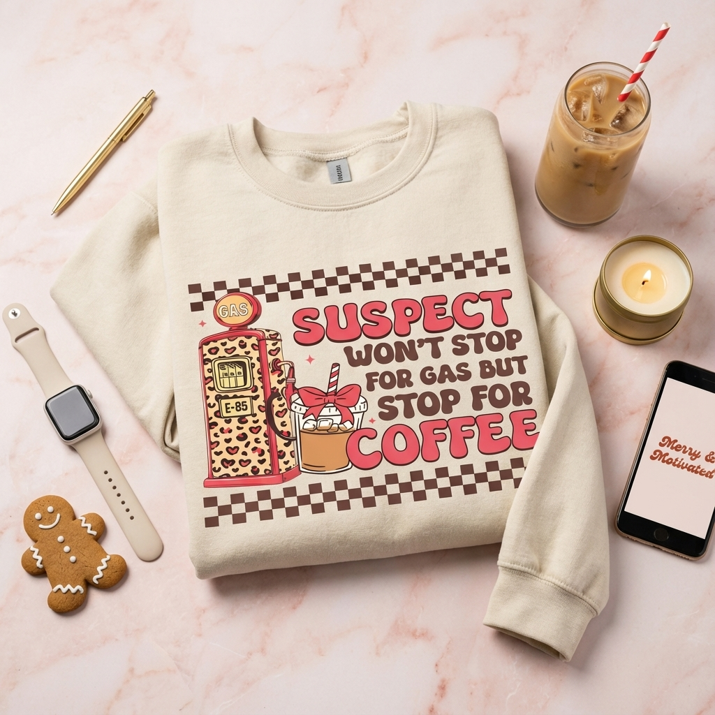 Suspect won't stop for gas but stop for Coffee T-Shirt, Hoodie or Sweatshirt
