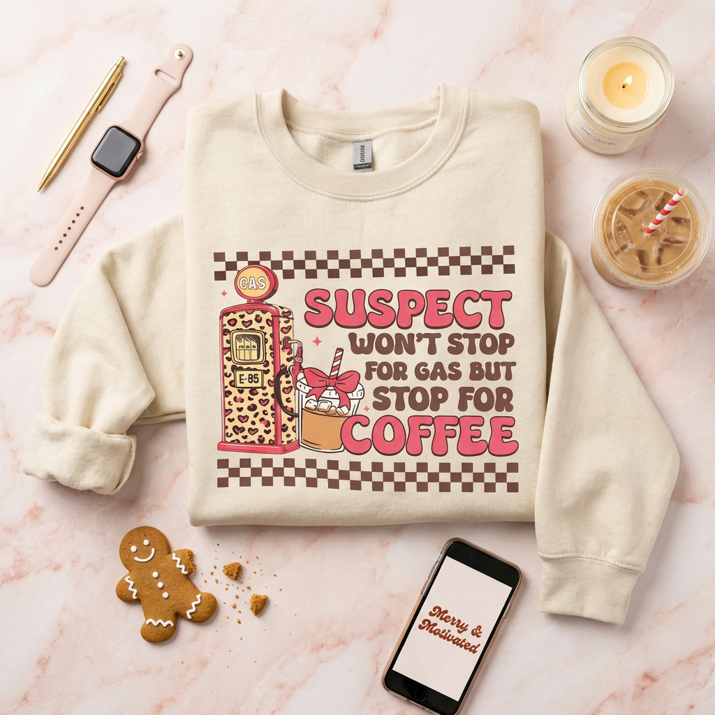 Suspect won't stop for gas but stop for Coffee T-Shirt, Hoodie or Sweatshirt